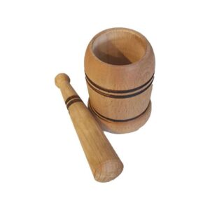 ست هاون و دسته چوبی آسیاب ادویه و گیاهان دارویی