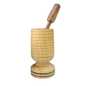 ست هاون و دسته چوبی آسیاب ادویه و گیاهان دارویی