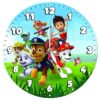 ساعت دیواری چوبی اتاق کودک طرح سگ نگهبان PAW Patrol