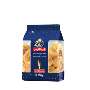 پاستای موی فرشته آشیانه ای زر ماکارون، بسته 3 عددی، 500 گرم