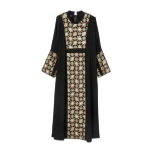 عبای زنانه با طرح گلدار مشکی