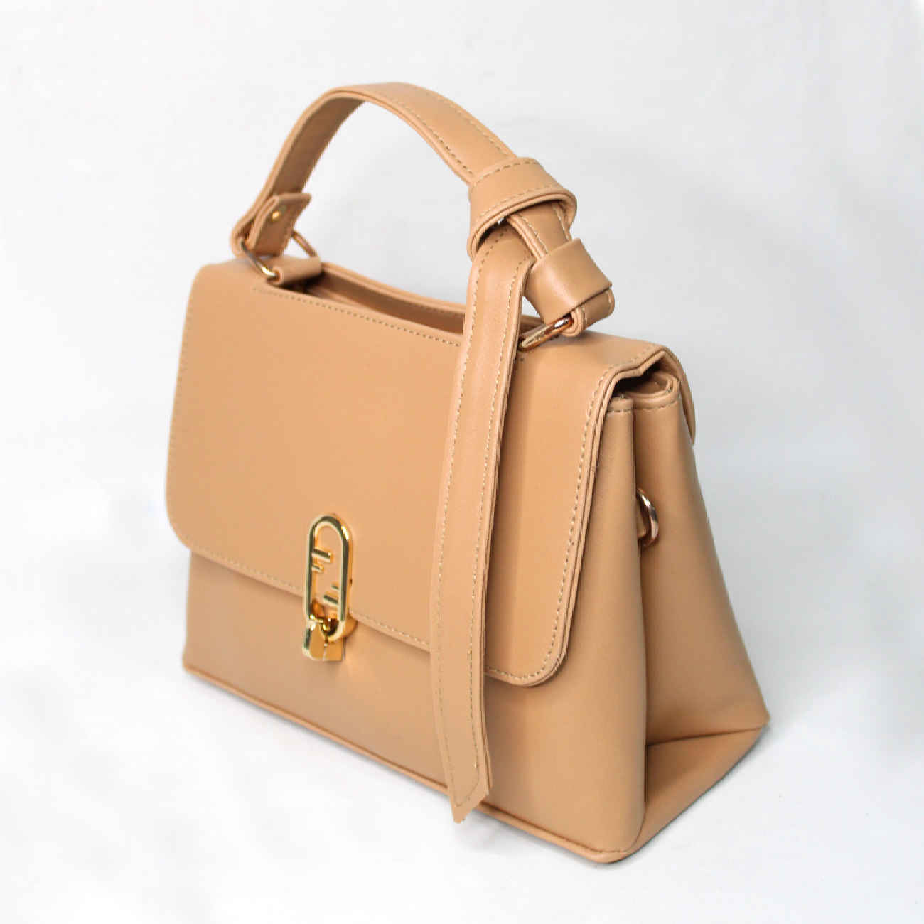 کیف دستی چرم Bauletto با یک دسته و بند بلند