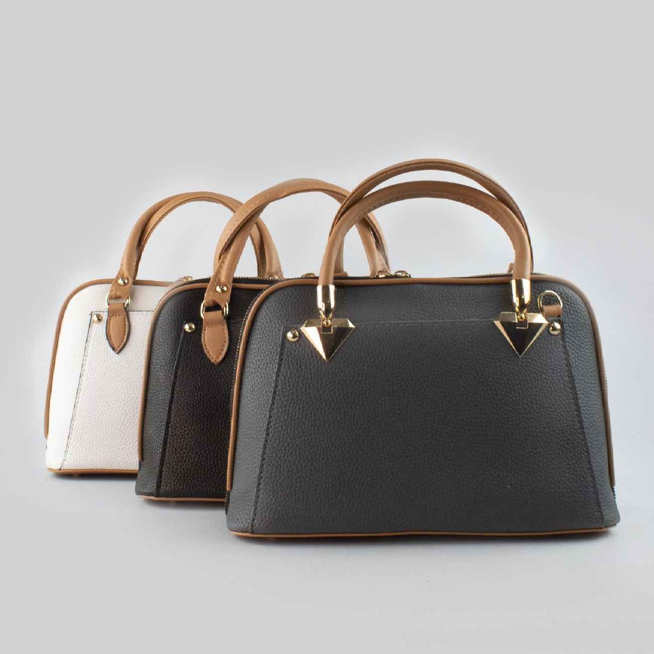 کیف دستی چرم Bauletto با دو دسته مشکی