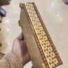 جعبه جواهرات استخوانی دست‌ساز با طرح مینیاتور ایرانی