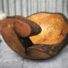 کاسه چوبی تزئینی معرق کاری شده از چوب توسکای طبیعی