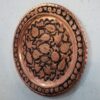 سینی مسی تزئینی طرح گل و مرغ حکاکی شده با دست