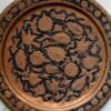 سینی مسی تزئینی طرح گل و مرغ حکاکی شده با دست