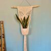 هنر ملیله دوزی دیواری زیبا و تزئینی Macrame با گلدان