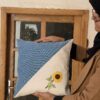 روکش کوسن گلدوزی شده – طرح افسانه سوزانی