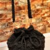 کوله پشتی Macrame دست ساز زنانه به رنگ مشکی