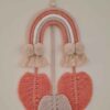 هنر ملیله کاری دیواری Macrame با طرح رنگین کمان