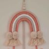 هنر ملیله کاری دیواری Macrame با طرح رنگین کمان