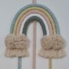 هنر ملیله کاری دیواری Macrame با طرح رنگین کمان