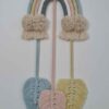 هنر ملیله کاری دیواری Macrame با طرح رنگین کمان