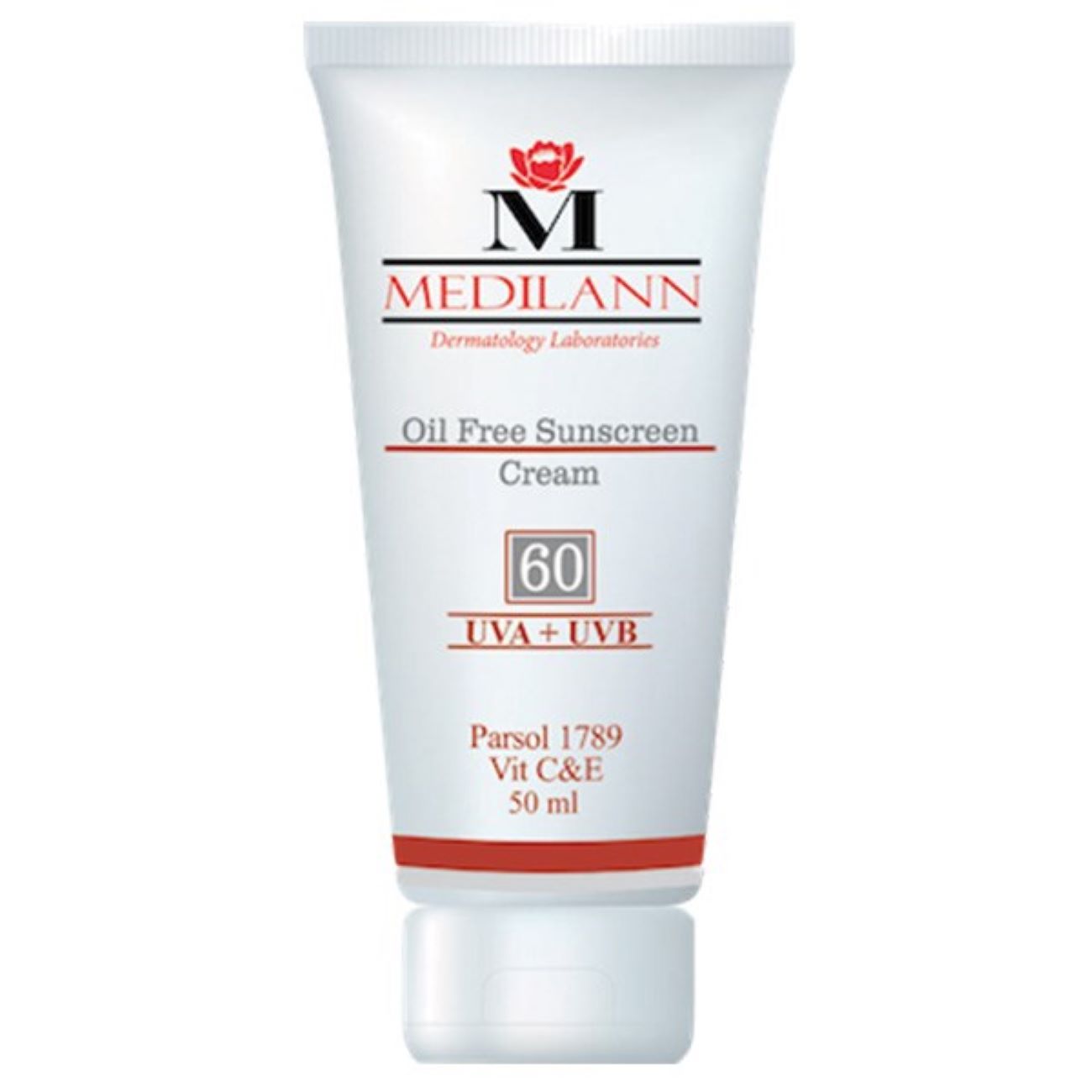 کرم ضد آفتاب رنگی مدیلن SPF60 مخصوص پوست چرب 50 میلی لیتر