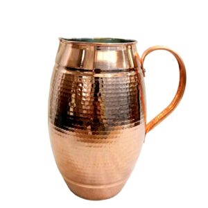 پارچ مسی ایرانی مدل پانته‌آ دست‌ساز و چکش‌کاری شده