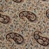 پارچه ترمه ایرانی اصیل - الگوی بته‌جقه گل‌دار تزیینی