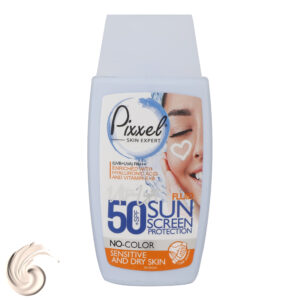 کرم ضد آفتاب بی رنگ پیکسل SPF50 مخصوص پوست خشک