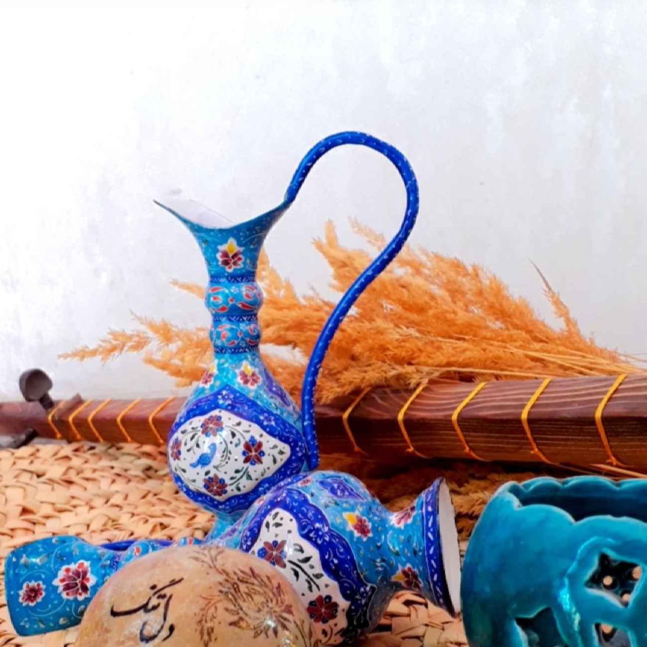 پارچ تزئینی با مینای ایرانی