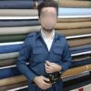 لباس کردی با پشتون برای مردی به رنگ سرمه‌ای