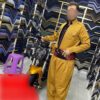 لباس کردی با پشتون برای مردی به رنگ سرمه‌ای