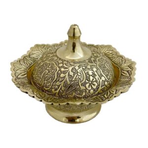 کاسه شکر برنجی لوکس با درب دقیق