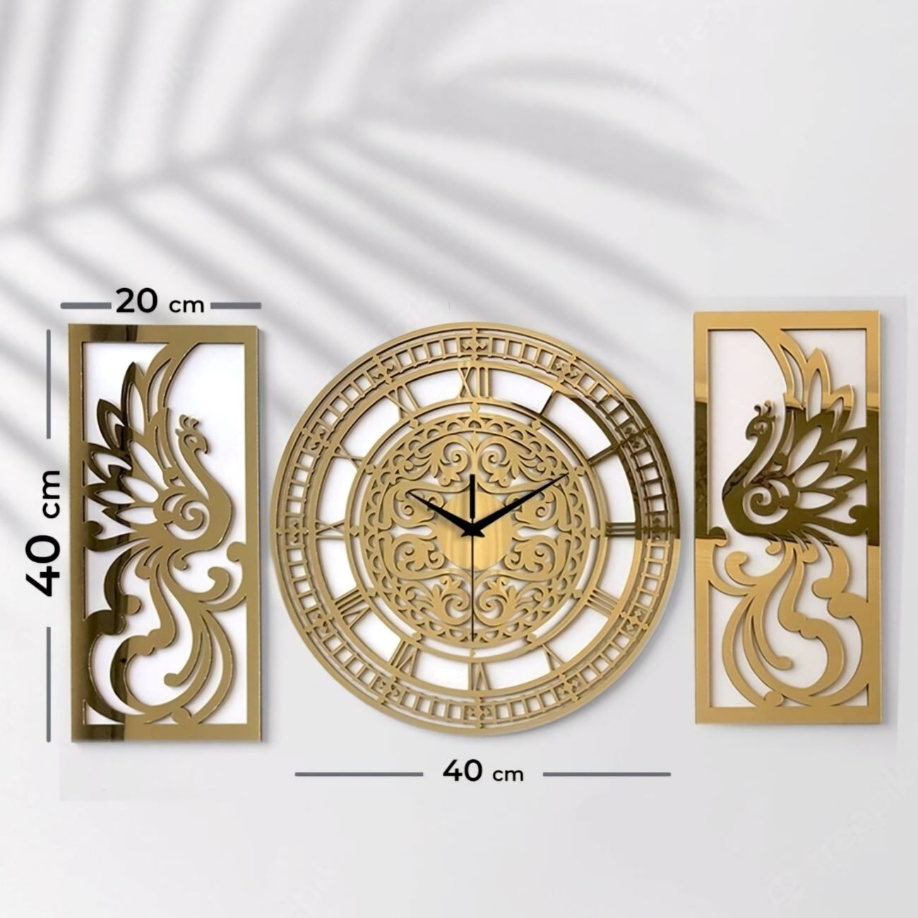 ست ساعت دیواری مدرن سه تکه سیمرغ