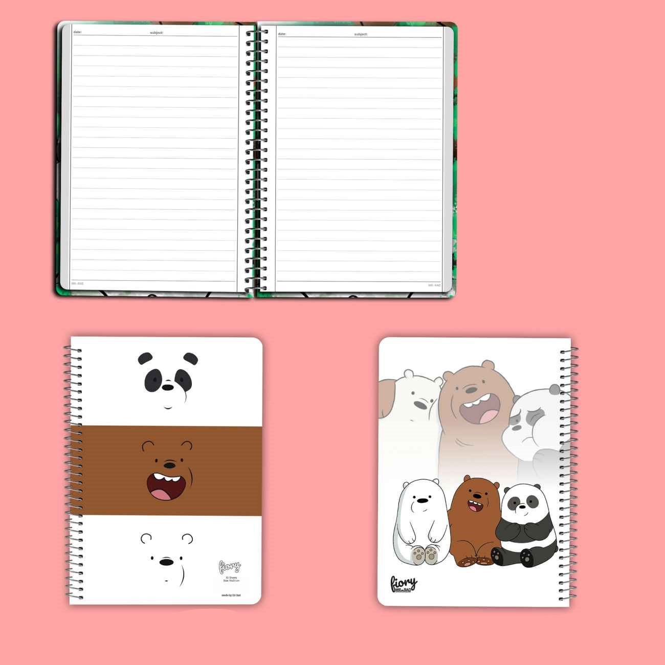 دفترچه یادداشت با طرح We Bare Bears