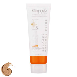 بهترین کرم ضد آفتاب برای پوست چرب و مختلط – Geno Biotic SPF50 رنگی – بژ طبیعی (بسته ۲ عددی)