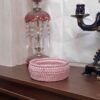 سبد قلاب‌بافی با درب چوبی - هنری و کاربردی برای مرتب نگه داشتن خانه شما