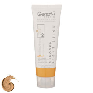 کرم ضد آفتاب رنگی جنو بایوتیک SPF50 بژ روشن – مناسب پوست چرب و مختلط (بسته 2 عددی)