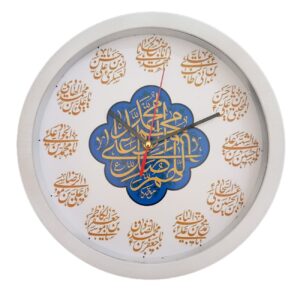 ساعت دیواری اسلامی با طرح هنری دوازده امام