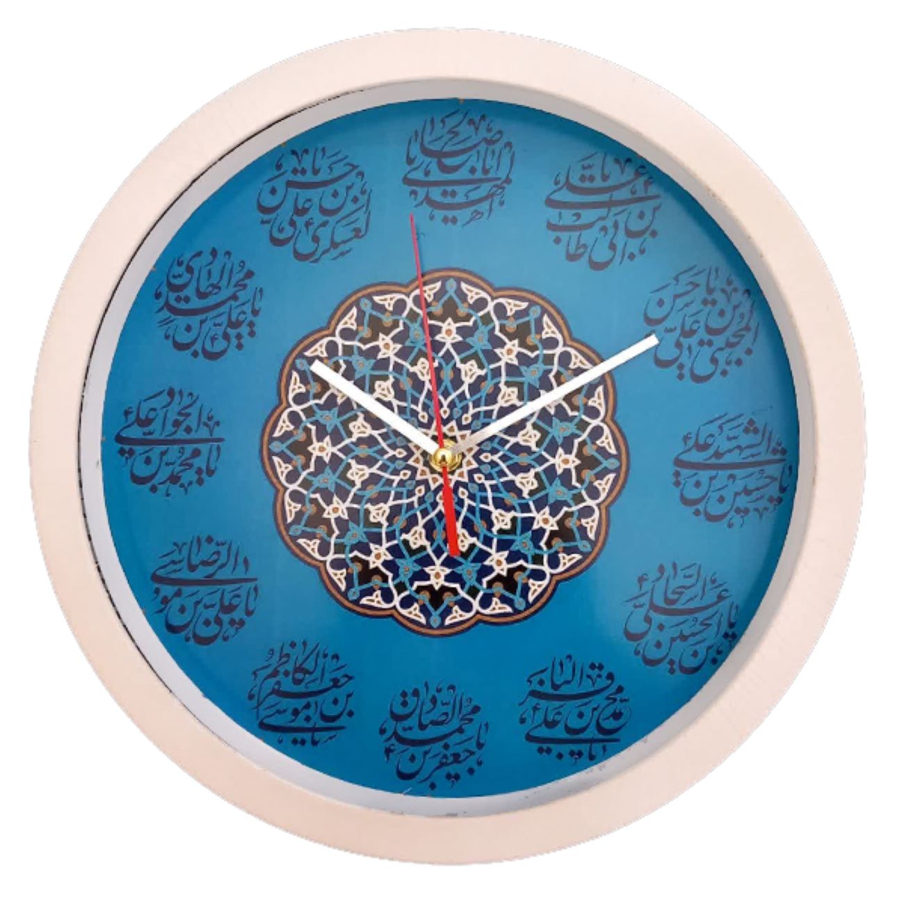 ساعت دیواری اسلامی – هماهنگی زمان و ایمان با دوازده امام (تصویر)