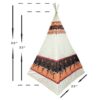 چادر بازی بچه‌گانه مدل Teepee برای ماجراجویان کوچک با طرح Teepee
