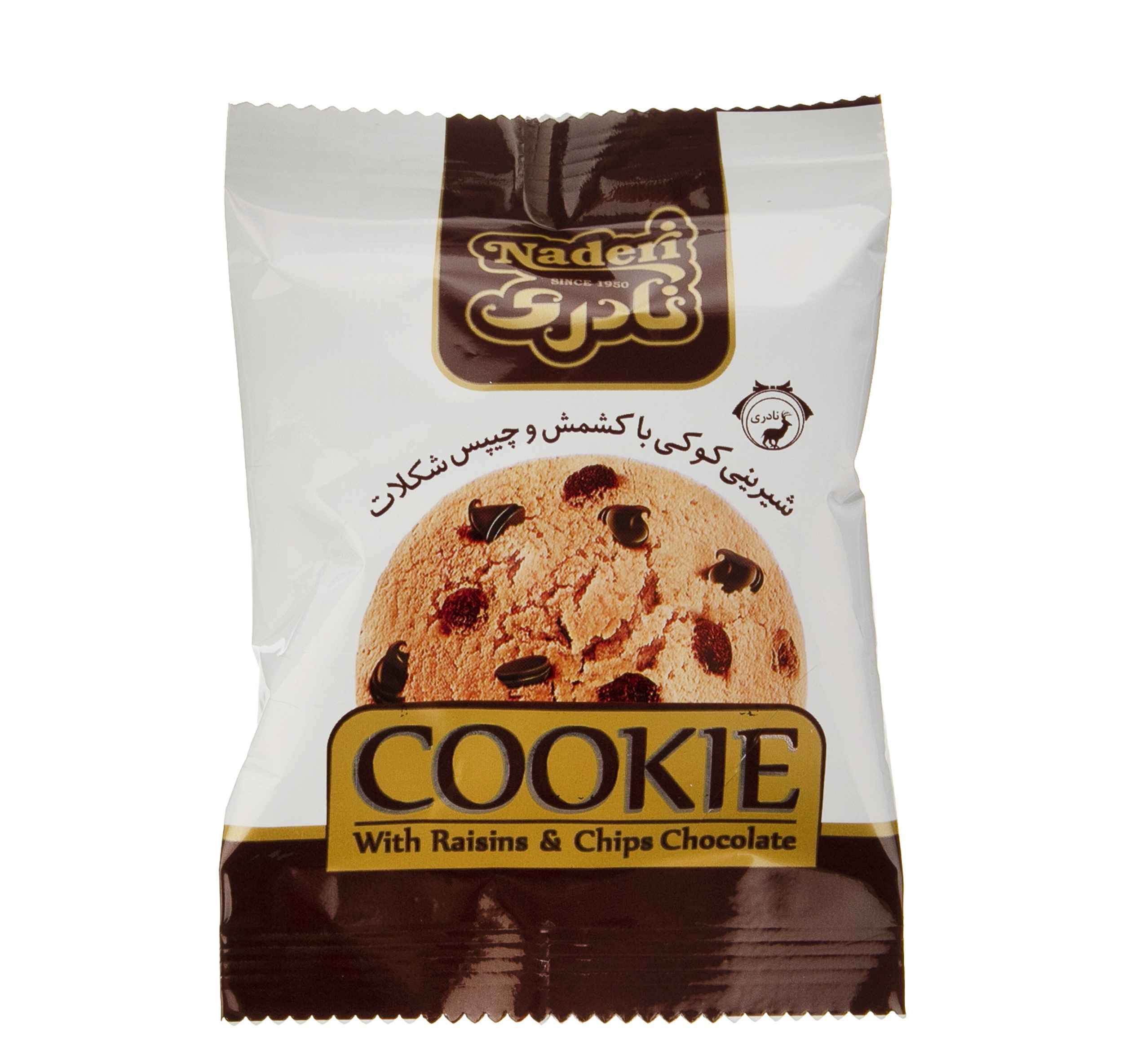 کوکی کشمش و شکلات نادری بسته ۱۲ عددی (۶ عددی) – ۳۶۰ گرم
