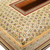 سبد زباله و جعبه دستمال کاغذی خاتم‌کاری ایرانی - دکور دست‌ساز برای فضاهای نشیمن