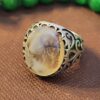 انگشتر نقره مردانه ایرانی با سنگ عقیق مدل شجر