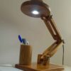 چراغ رومیزی چوبی قابل تنظیم فانتزی با نظم‌دهنده - روشنایی ایده‌آل برای دفتر کار خانگی و مطالعه