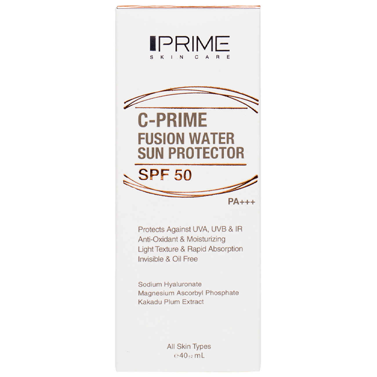 کرم ضد آفتاب برای انواع پوست – پرایم SPF50 سبک، بیرنگ، طیف گسترده (بسته ۲ عددی)