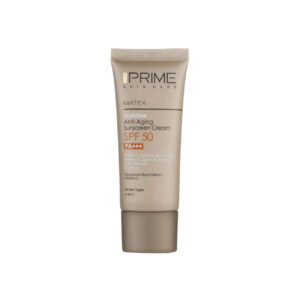 کرم ضد آفتاب برای انواع پوست – پرایم SPF50، بی‌رنگ و ضد چروک (بسته ۲ عددی)