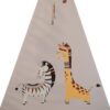 چادر بازی مدل Teepee برای کودکان با طرح حیوانات و کوسن