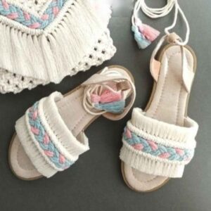 صندل‌های زنانه منحصر به فرد Macramé – مناسب برای ماجراجویی‌های فضای باز