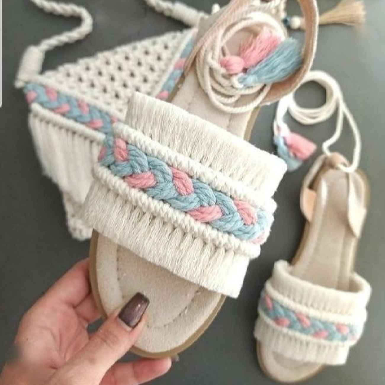 صندلهای زنانه منحصر به فرد Macramé – مناسب برای ماجراجوییهای فضای باز