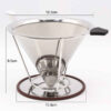 قهوه چکان V60 - فیلتر فلزی قهوه برای دم کردن در خانه و محیط کار
