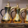 دله قهوه عربی سنتی برنجی برای دم‌آوری قهوه خلیجی – مدل بال فرشته