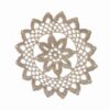 رومیزی قلاب‌بافی دست‌ساز با طرح گل، شیک و لوکس، کرم