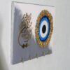 جاکلیدی دیواری رزینی اسلامی با نماد چشم زخم - تزئینی و محافظ