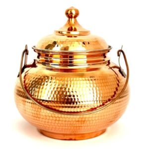 قابلمه آبگوشت مسی ایرانی درب‌دار مدل ZH318