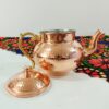 چای ساز سماور مسی ایرانی با قوری مدل آبیها