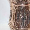 سطل زباله مسی قلمزنی شده ایرانی با طرح برجسته هخامنشی